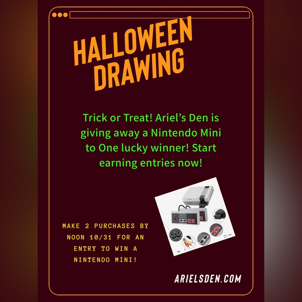 Ariel’s den is having a giveaway